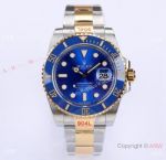 EW Factory Rolex Submariner new 41MM 3235 904L Half Gold & Blue Dial Watch AAA Replica